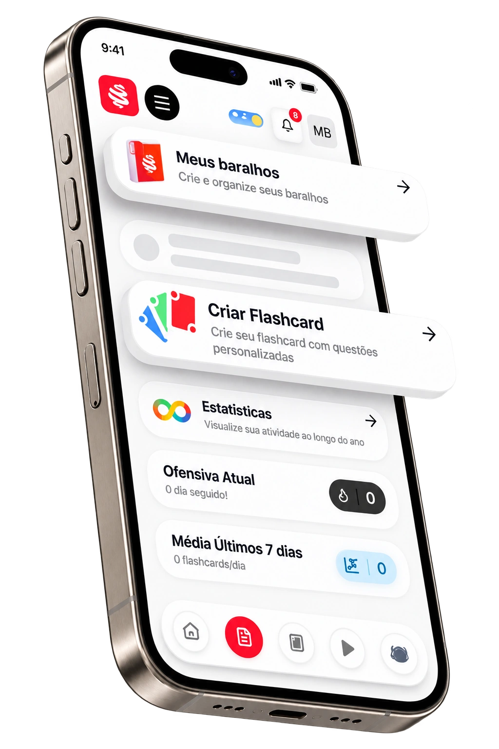 QBank App MedCof - Questões com Inteligência Artificial — Flashcards - Inicio